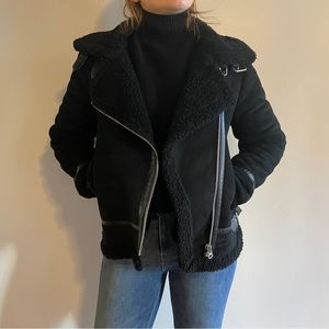 Black Shearling Coat